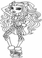 do wydruku kolorowanki monster high, obrazek Clawdeen Wolf dla dziewczyn do wydrukowania i pomalowania numer  6